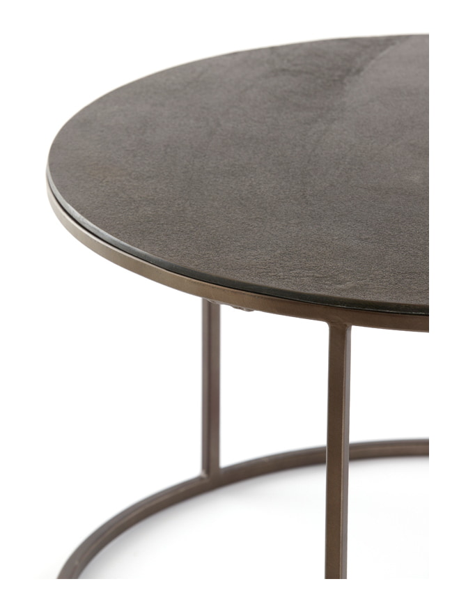 Light & Living Ronde Salontafel 'Talca' Set van 2 stuks, kleur Donkerbruin