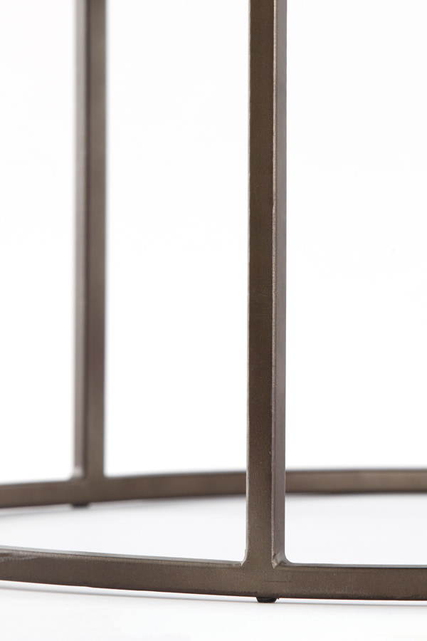 Light & Living Ronde Salontafel 'Talca' Set van 2 stuks, kleur Donkerbruin