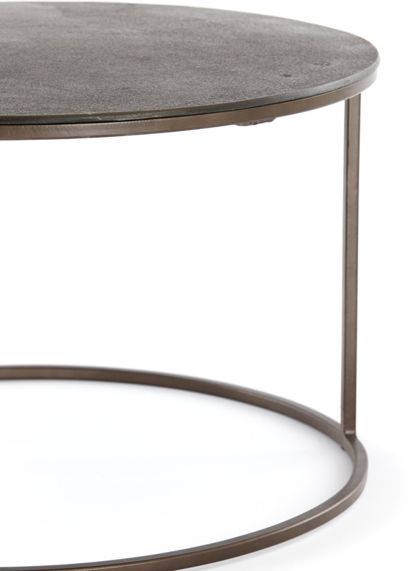 Light & Living Ronde Salontafel 'Talca' Set van 2 stuks, kleur Donkerbruin
