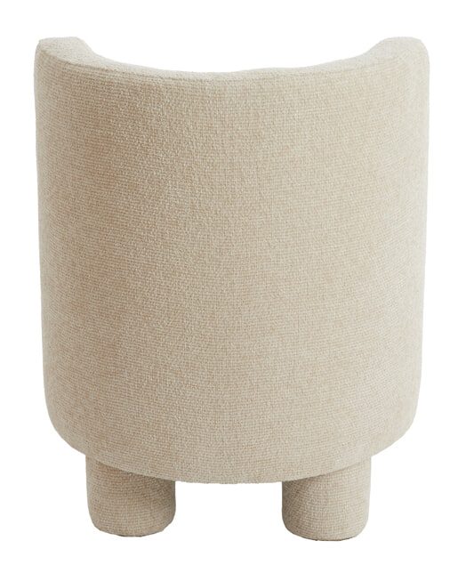 Light & Living Fauteuil 'Kamova' Chenille, kleur Crème