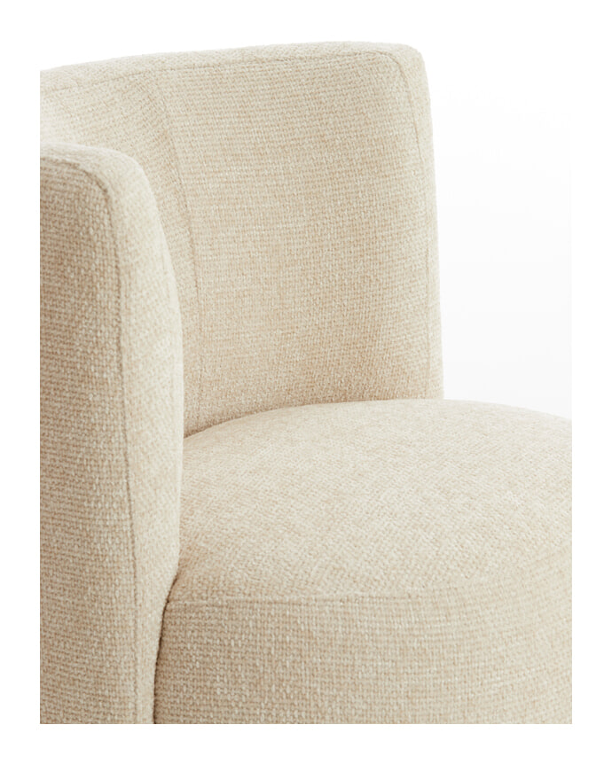 Light & Living Fauteuil 'Kamova' Chenille, kleur Crème