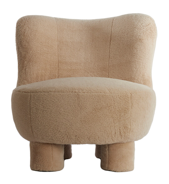 Light & Living Fauteuil 'Kamovu' Teddy, kleur Beige