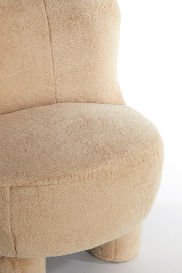 Light & Living Fauteuil 'Kamovu' Teddy, kleur Beige