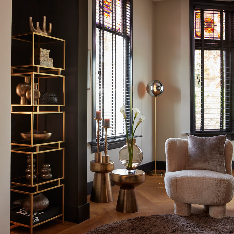 Light & Living Fauteuil 'Kamovu' Teddy, kleur Beige