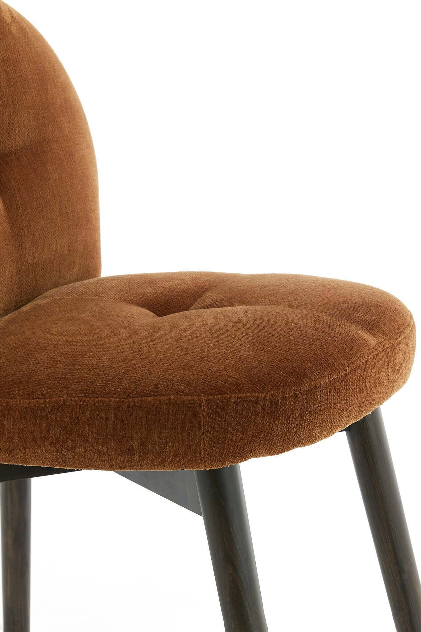 Light & Living Eetkamerstoel 'Sinosa' Velvet, kleur Bruin