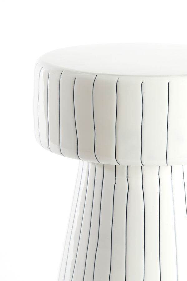 Light & Living Bijzettafel 'Dakwa' 29cm, kleur Wit/Zwart