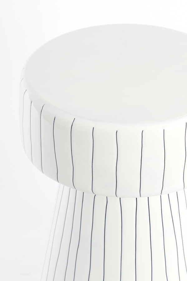 Light & Living Bijzettafel 'Dakwa' 29cm, kleur Wit/Zwart