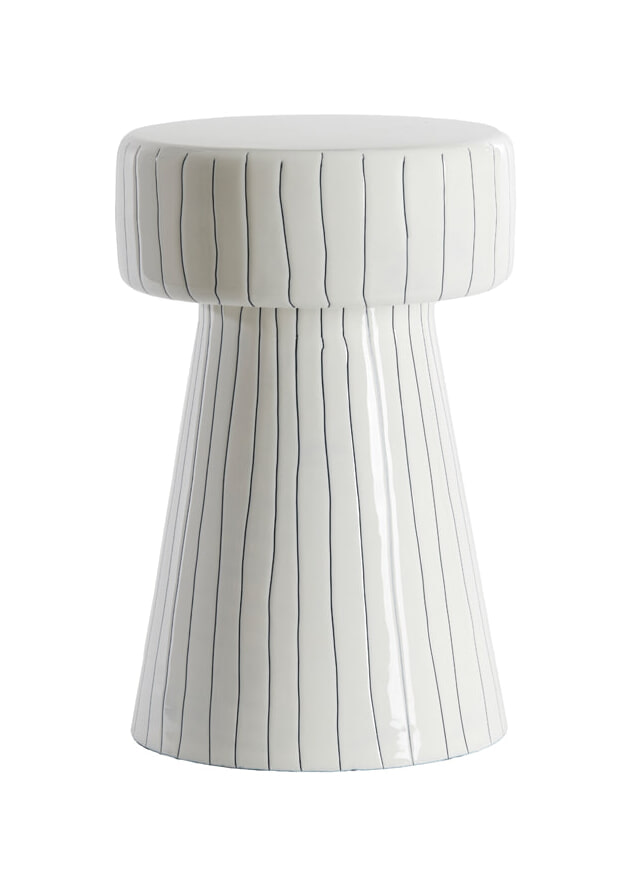 Light & Living Bijzettafel Dakwa 29cm - Wit/Zwart - Rond