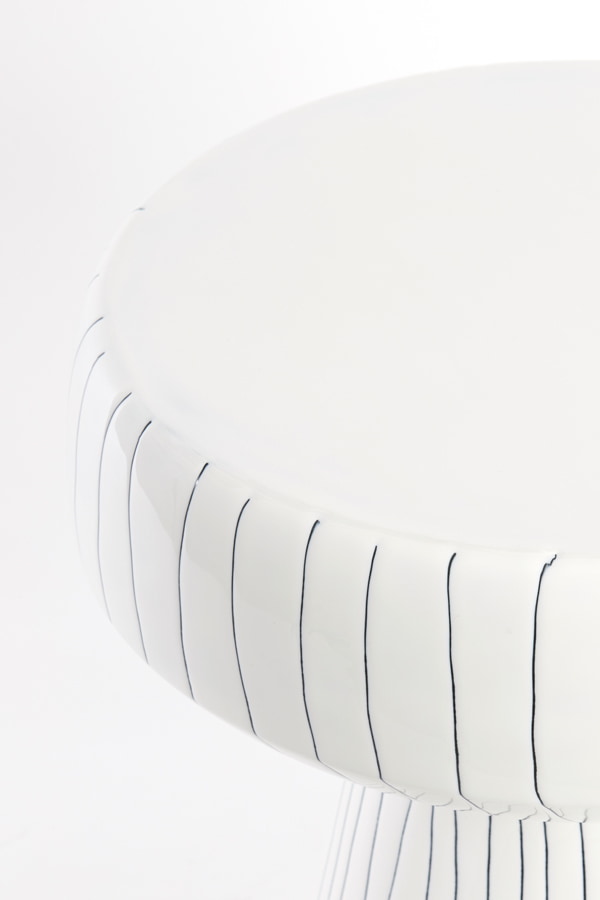 Light & Living Bijzettafel 'Dakwa' 38cm, kleur Wit/Zwart