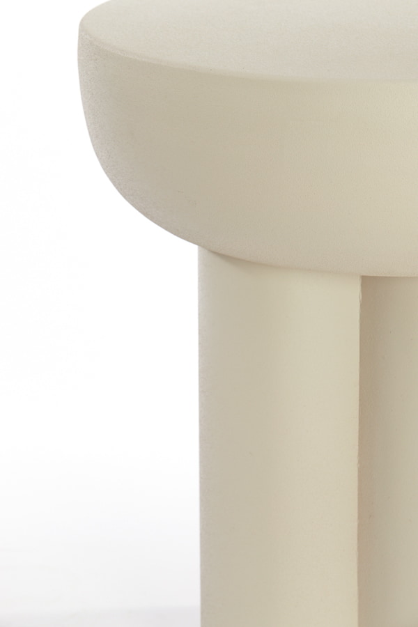 Light & Living Bijzettafel 'Mikola' 46cm, kleur Mat Crème