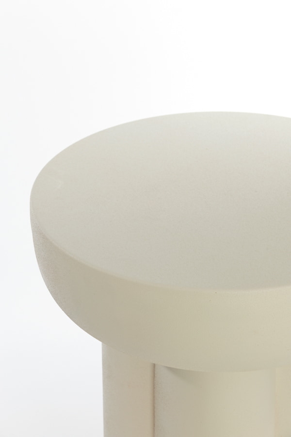 Light & Living Bijzettafel 'Mikola' 46cm, kleur Mat Crème
