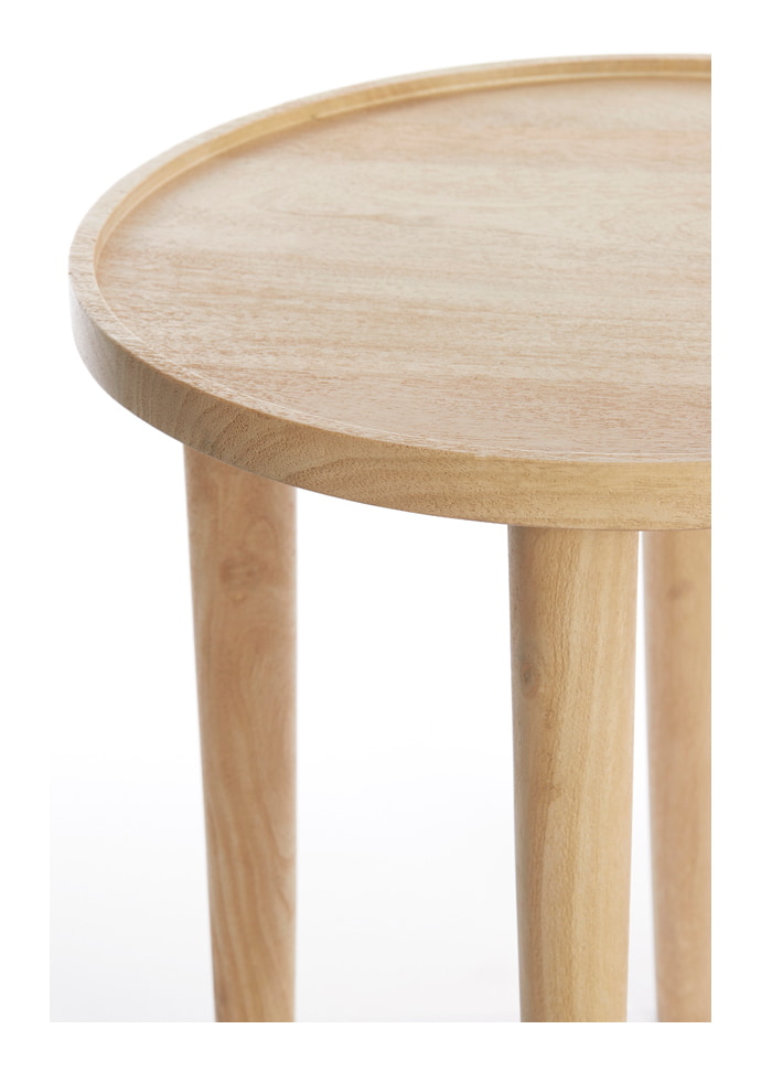 Light & Living Bijzettafel 'Qiano' Mangohout, 45cm, kleur Naturel
