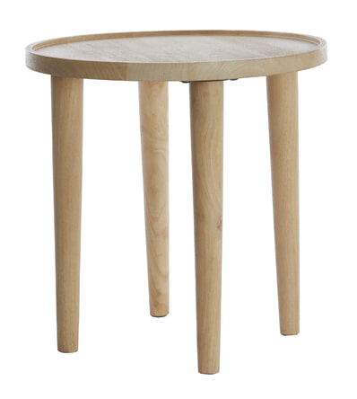 Light & Living Bijzettafel Qiano Mangohout, 45cm - Naturel - Rond