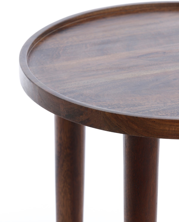Light & Living Ronde Bijzettafel 'Qiano' Acaciahout, Ø49cm
