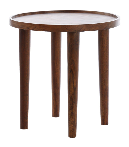 Light & Living Ronde Bijzettafel 'Qiano' Acaciahout, Ø49cm