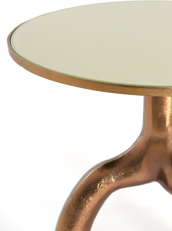 Light & Living Ronde Bijzettafel 'Mello' Ø50cm, kleur Brons