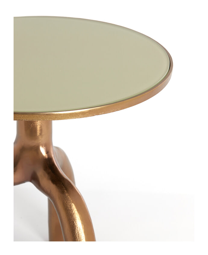 Light & Living Ronde Bijzettafel 'Mello' Ø50cm, kleur Brons