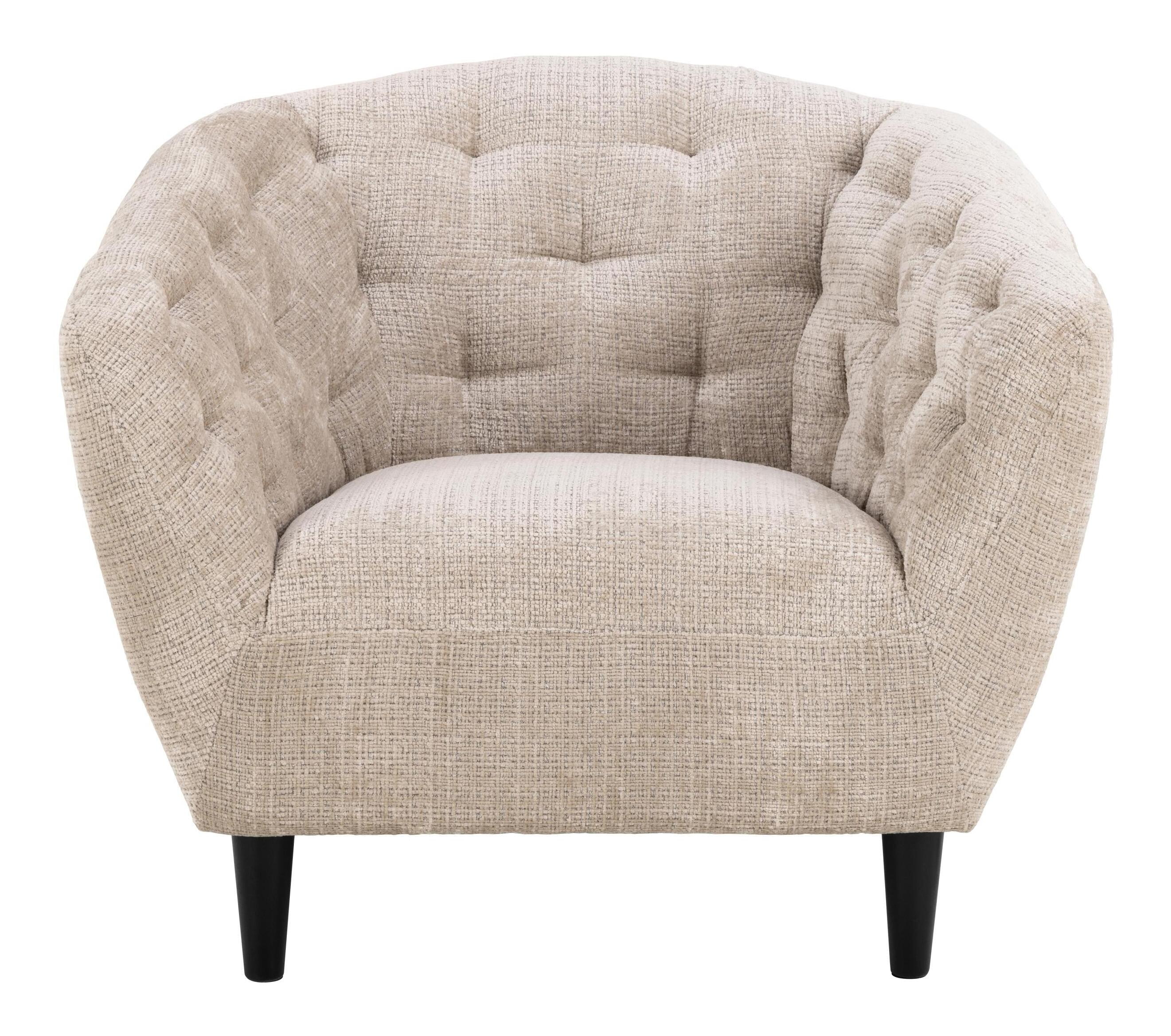 Bendt Fauteuil 'Loes' Chenille, kleur Beige