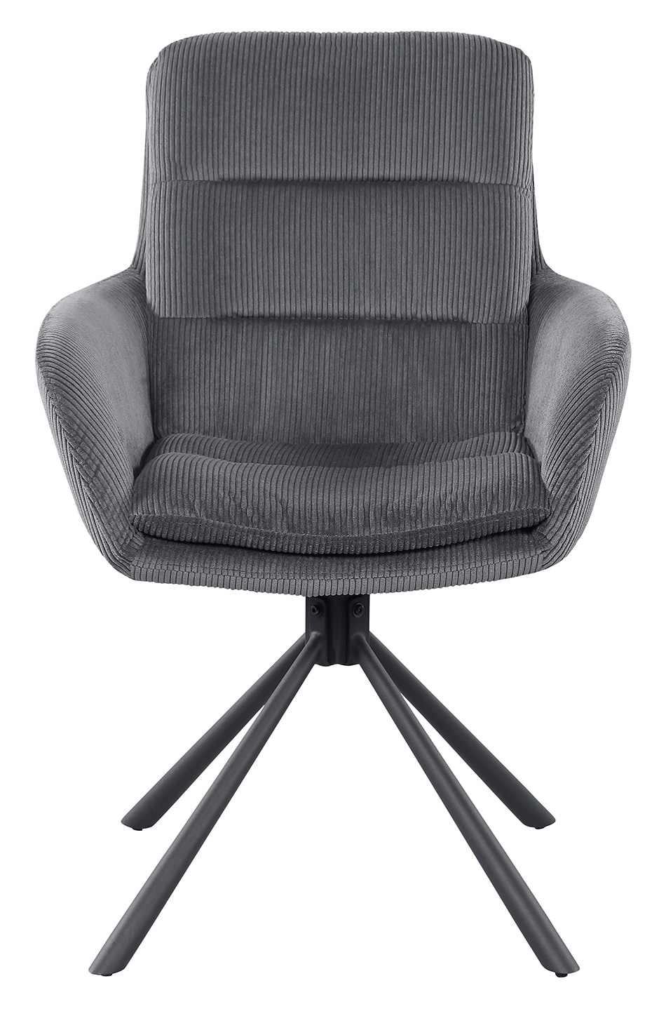 Artistiq Draaibare Eetkamerstoel 'Lashon' Rib, kleur Donkergrijs