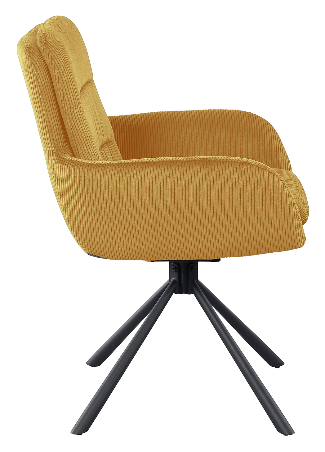 Artistiq Draaibare Eetkamerstoel 'Lashon' Rib, kleur Goud