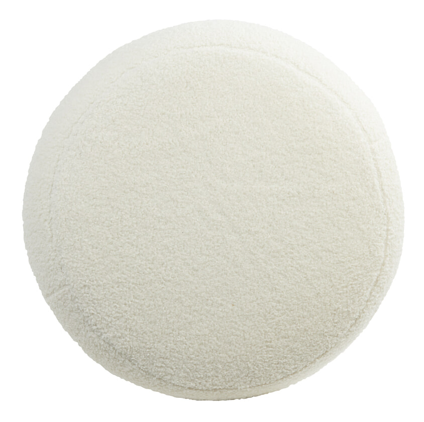Light & Living Poef 'Kimi' Teddy, kleur Wit
