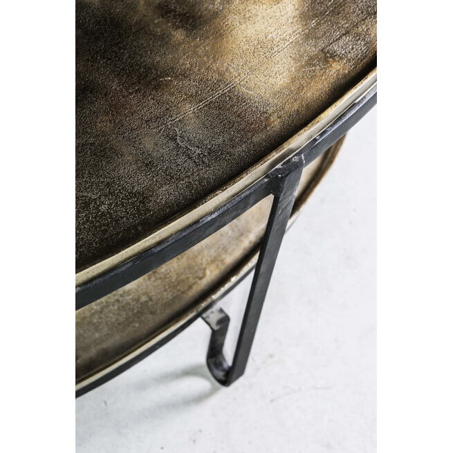 PTMD Ovale Salontafel 'Kae', 96,5 x 58,5cm, kleur Goud