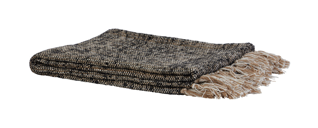 Light & Living Plaid Ronay 130 x 170cm - Zwart