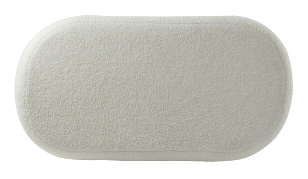 Light & Living Hocker 'Lyall' Teddy, kleur Crème