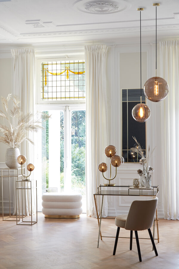Light & Living Hocker 'Lyall' Teddy, kleur Crème