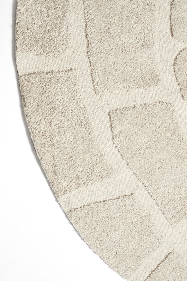 Light & Living Rond Vloerkleed 'Bajelo' 220cm, kleur Beige