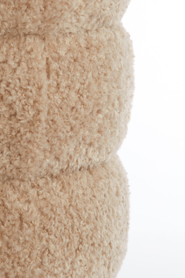 Light & Living Poef 'Jobbi' Teddy, kleur Beige