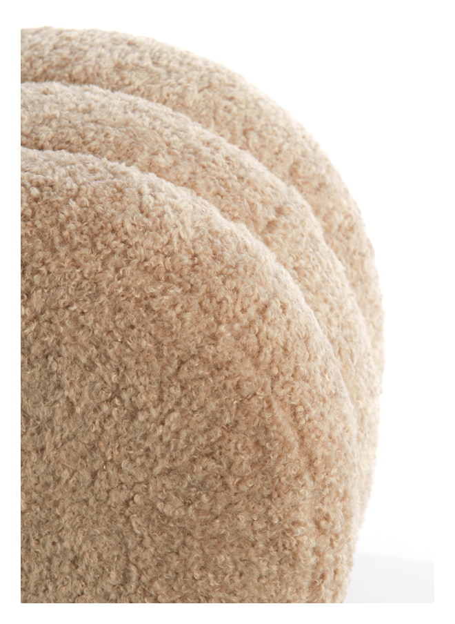 Light & Living Poef 'Jobbi' Teddy, kleur Beige