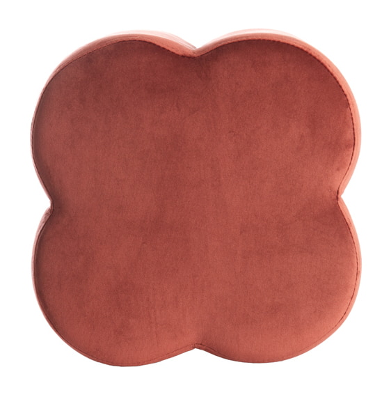 Light & Living Poef 'Nalani' Velvet, kleur Bordeaux