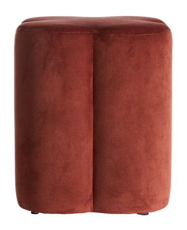 Light & Living Poef 'Nalani' Velvet, kleur Bordeaux