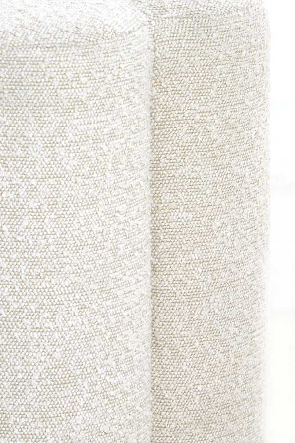 Light & Living Poef 'Nalani' Bouclé, kleur Crème