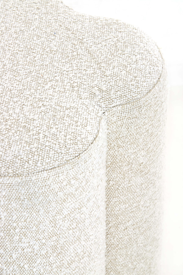 Light & Living Poef 'Nalani' Bouclé, kleur Crème