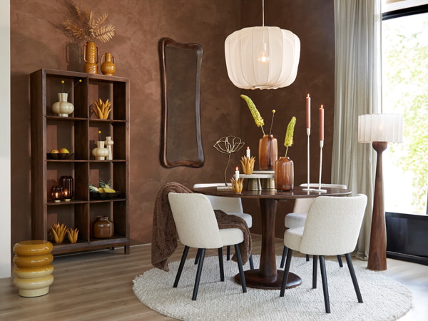Light & Living Rond Vloerkleed 'Sotani' 220cm, kleur Naturel