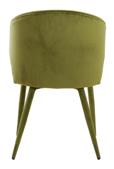 Light & Living Eetkamerstoel 'Kosaka' Velvet, kleur Olijfgroen