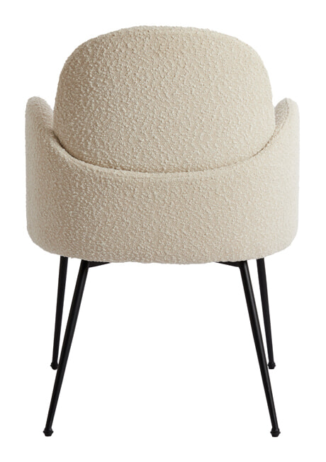 Light & Living Eetkamerstoel 'Chiba' Bouclé, kleur Crème