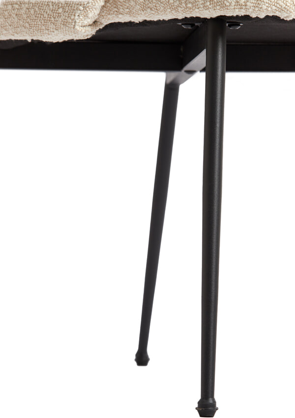 Light & Living Eetkamerstoel 'Chiba' Bouclé, kleur Crème