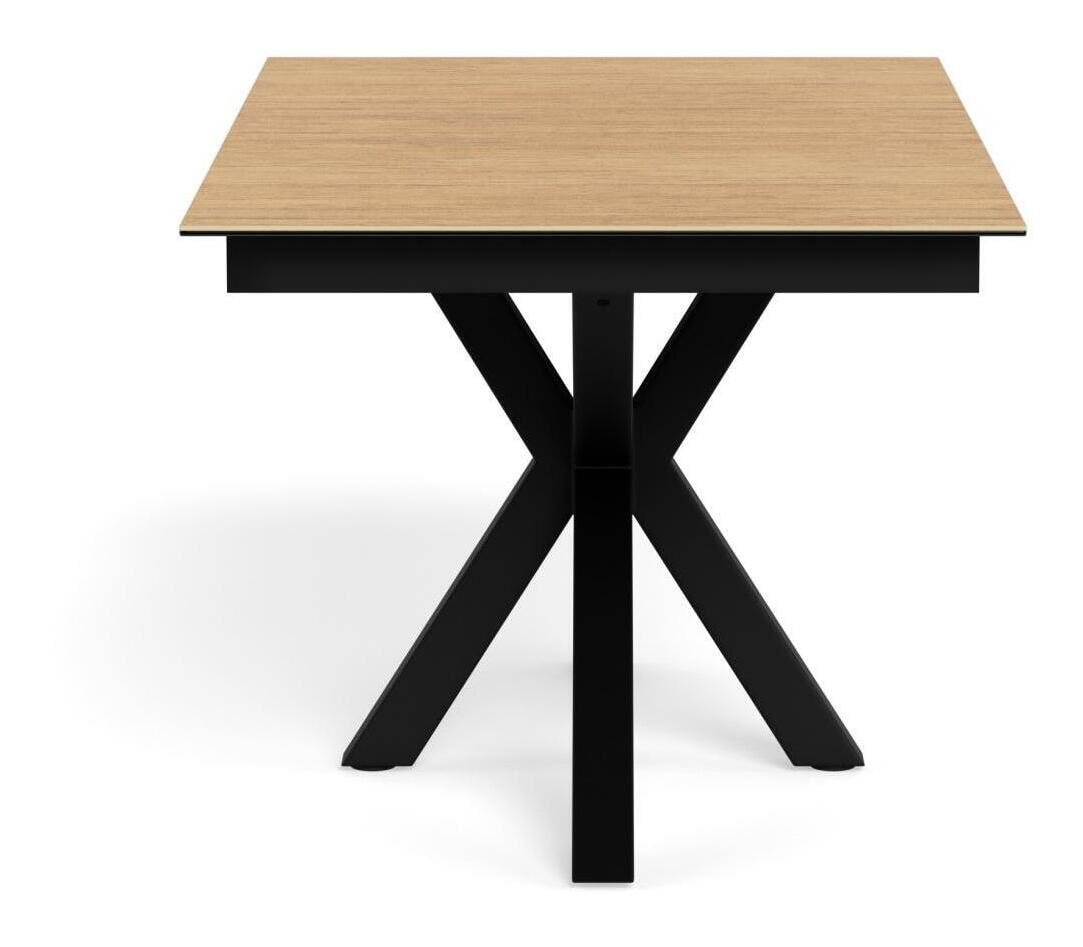 Bendt Uitschuifbare Eettafel 'Line' Keramiek in eikenlook, 168/210 x 90cm