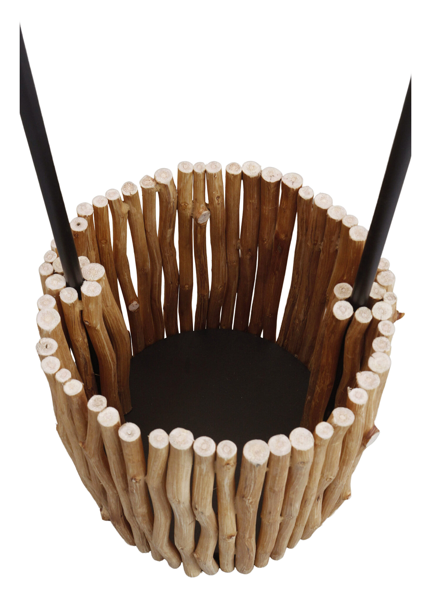 Artistiq Vloerlamp 'Kenyanna' Met plantenmand, Drijfhout