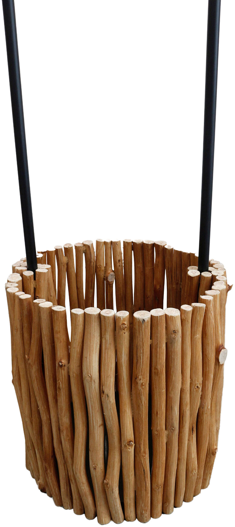 Artistiq Vloerlamp 'Kenyanna' Met plantenmand, Drijfhout