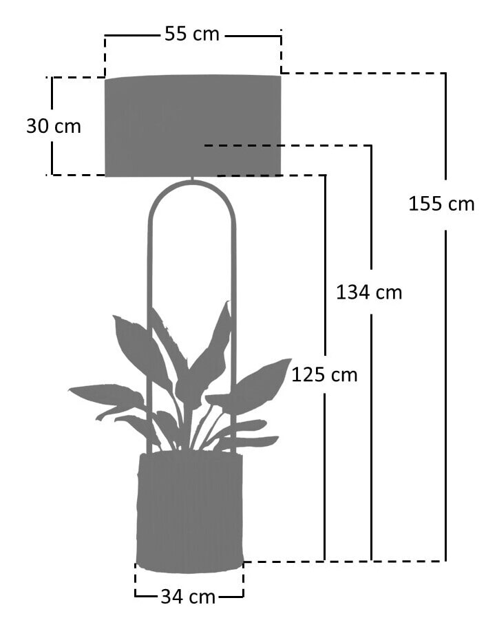 Artistiq Vloerlamp 'Kenyanna' Met plantenmand, Drijfhout