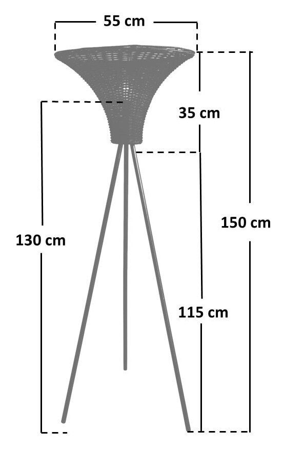 Artistiq Vloerlamp 'Elmore' Palmblad