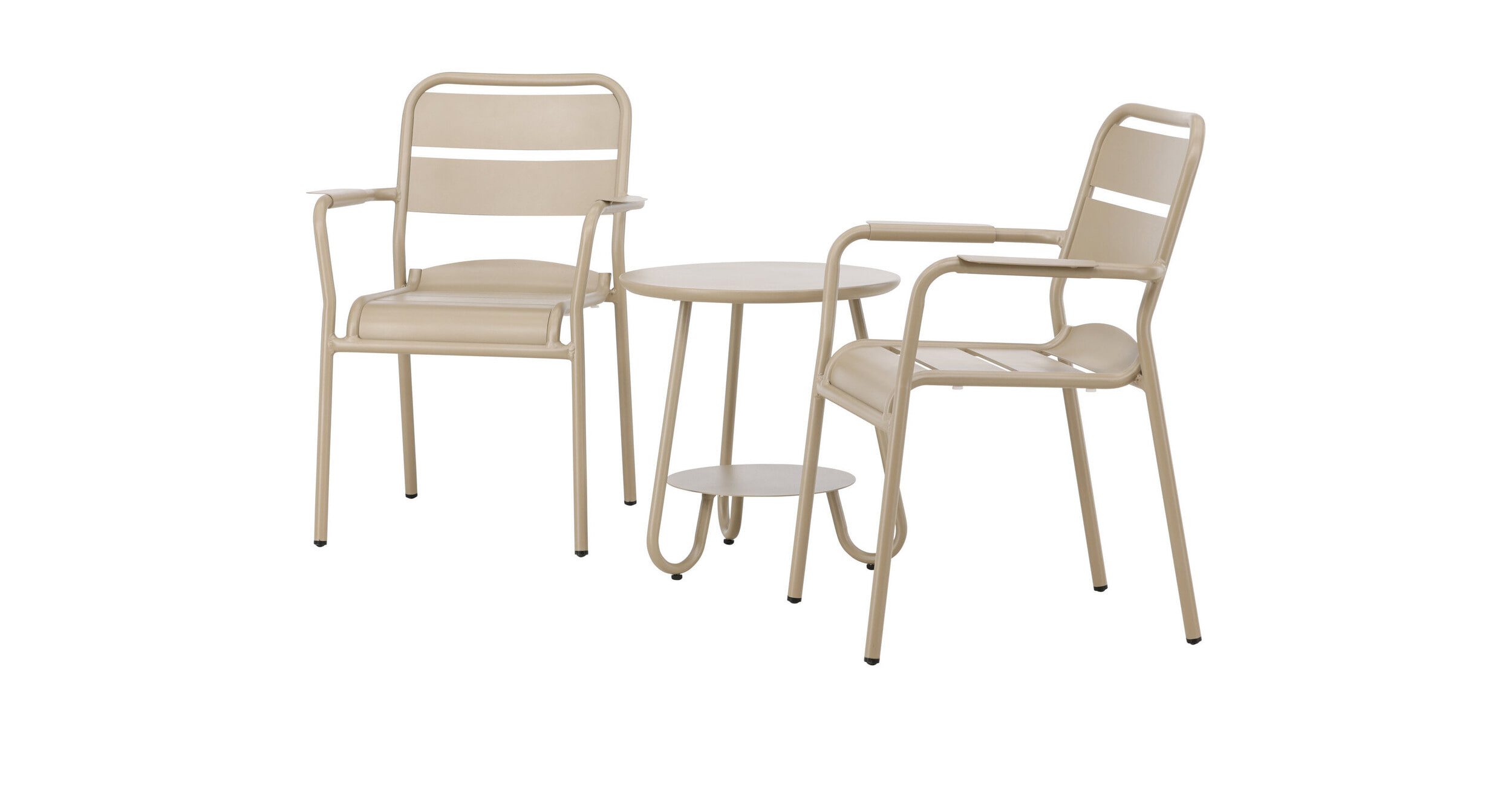 Nohr Loungeset 'Tandra' Met 2 stoelen en tafel, kleur Beige