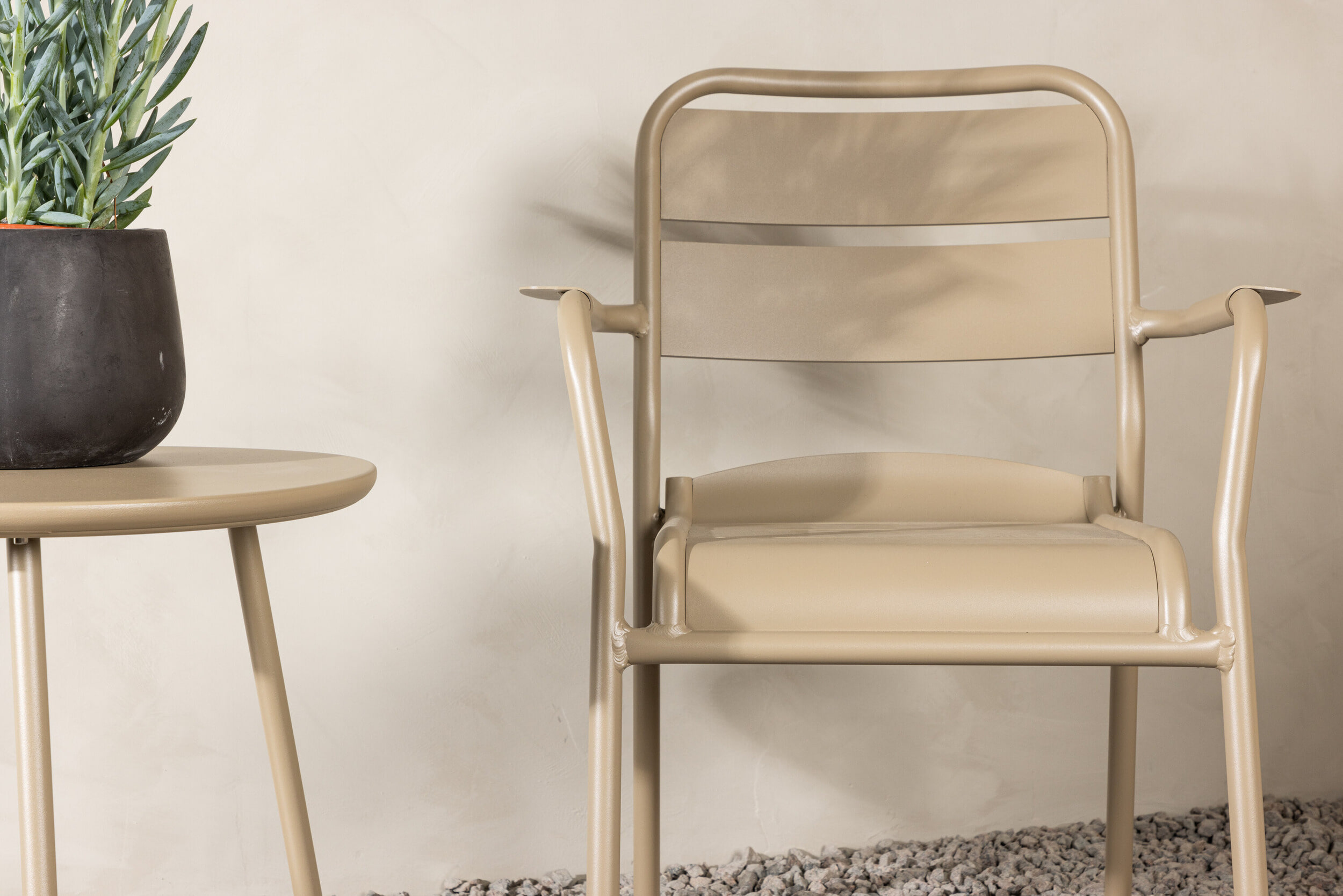 Nohr Loungeset 'Tandra' Met 2 stoelen en tafel, kleur Beige