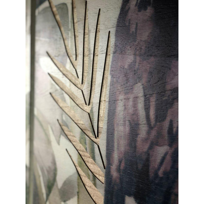 PTMD Wandpaneel 'Daira', Hout, 120 x 145 cm, kleur Groen
