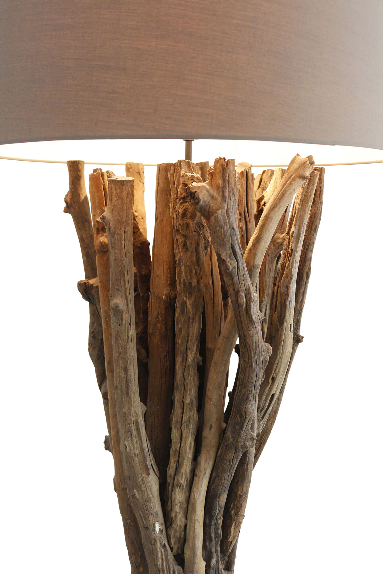Artistiq Vloerlamp 'Rhoderick' Drijfhout, kleur Bruin