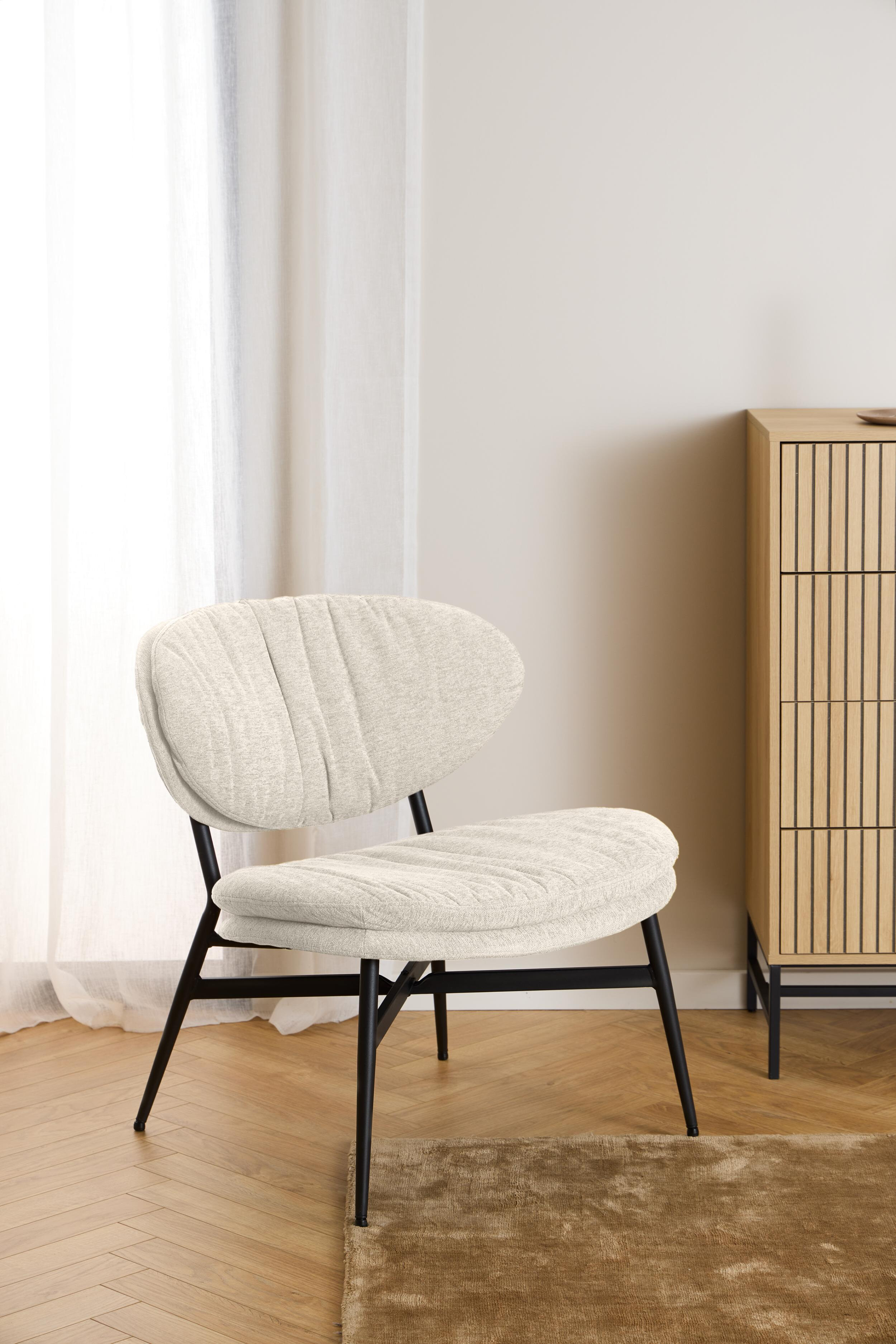 Bendt Fauteuil 'Angelia' Chenille, kleur Beige